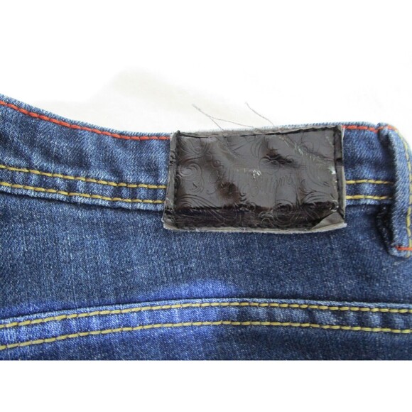 Apple Bottoms Womens Jeans Size 22 Blue Bootcut Distressed Embroidered Pockets - Picture 14 of 15